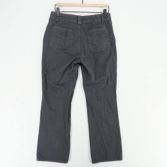 prAna Sancho Slim Pants Womens 4 Washed Gray Stretch Organic Cotton Bootcut - Picture 2 of 10